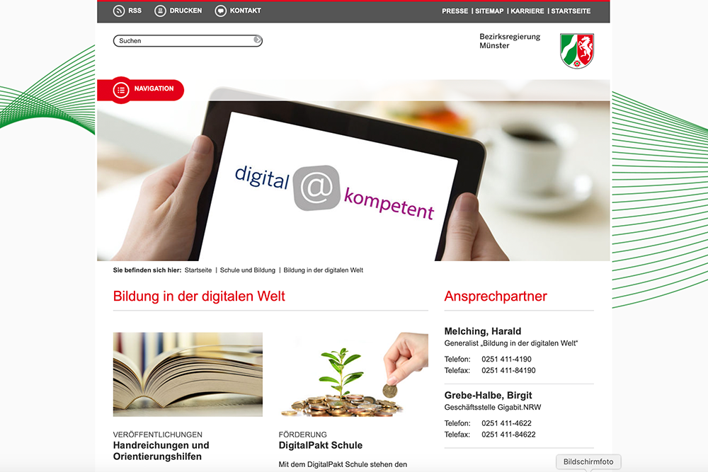 Bildung In Der Digitalen Welt – Unterstützung Der Bezirksregierung ...